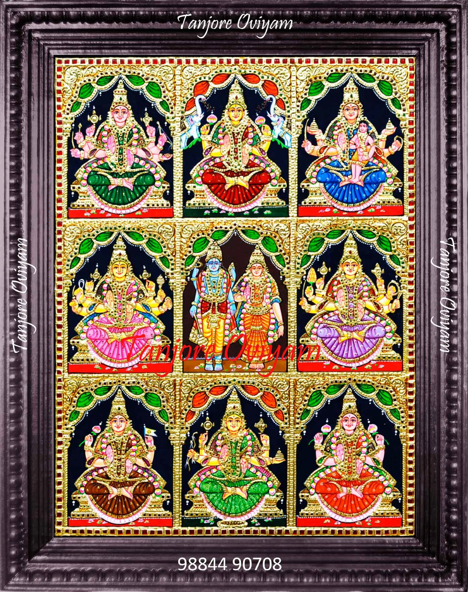asthalakshmi tanjore painting